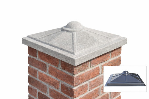Concrete mold fence post cap - fence,