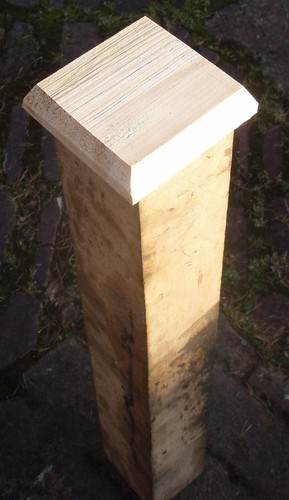 Wooden fence post caps - post,